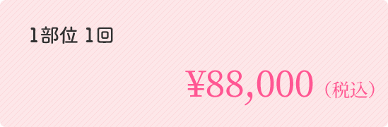1部位 1回 ￥88,000（税込）